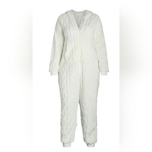 Joyspun Women's Hooded Jacquard Union Suit, Size XS NWT